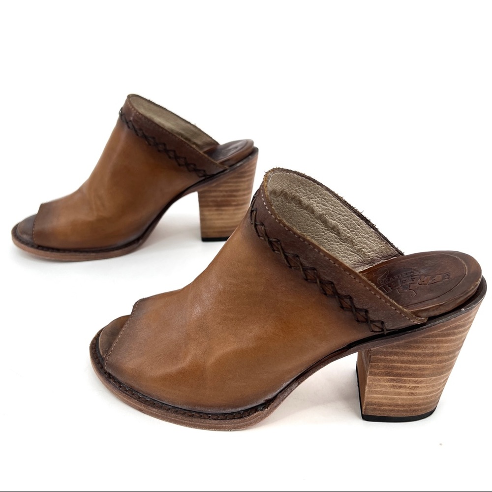 Freebird by Steven Brown Leather Open-Toe Mules